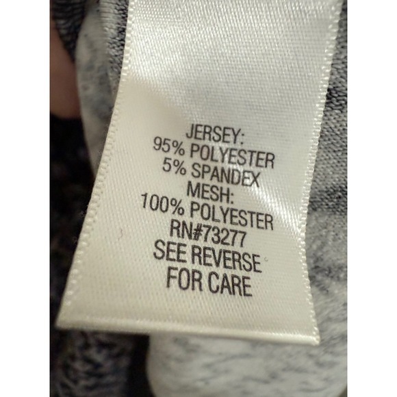 Dana Buchman Women Geometric Short Sleeve Crew Neck Mesh Blouse Gray Size L - Picture 6 of 6